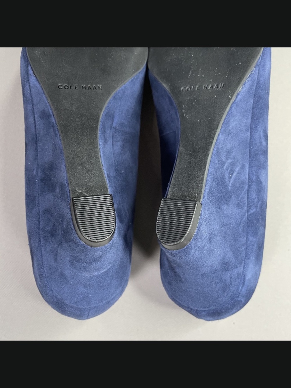 Cole Haan Shoes Womens 6.5 blue suede wedge heels grand os designer cocktail - Picture 9 of 12